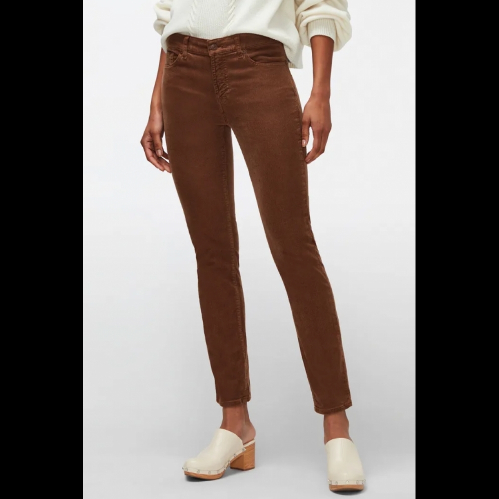 7 for all mankind brown corduroy skinny pants, size 26